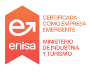 Sello ENISA de empresa emergente certificada por el Ministerio de Industria y Turismo